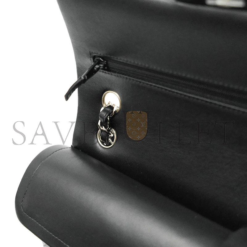 CHANEL MASTER SMALL CLASSIC FLAP BLACK LAMBSKIN (23*14*6cm)